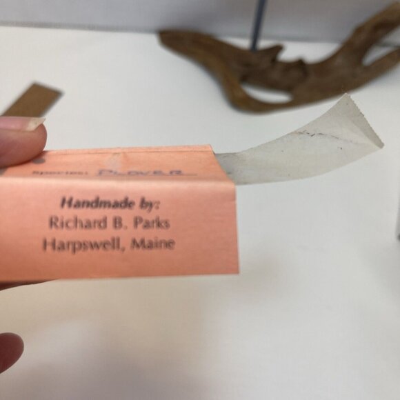 Hand Made Replica Wooden Sculpture Bird Plover Unsigned Black Bellied Plover - Picture 15 of 15